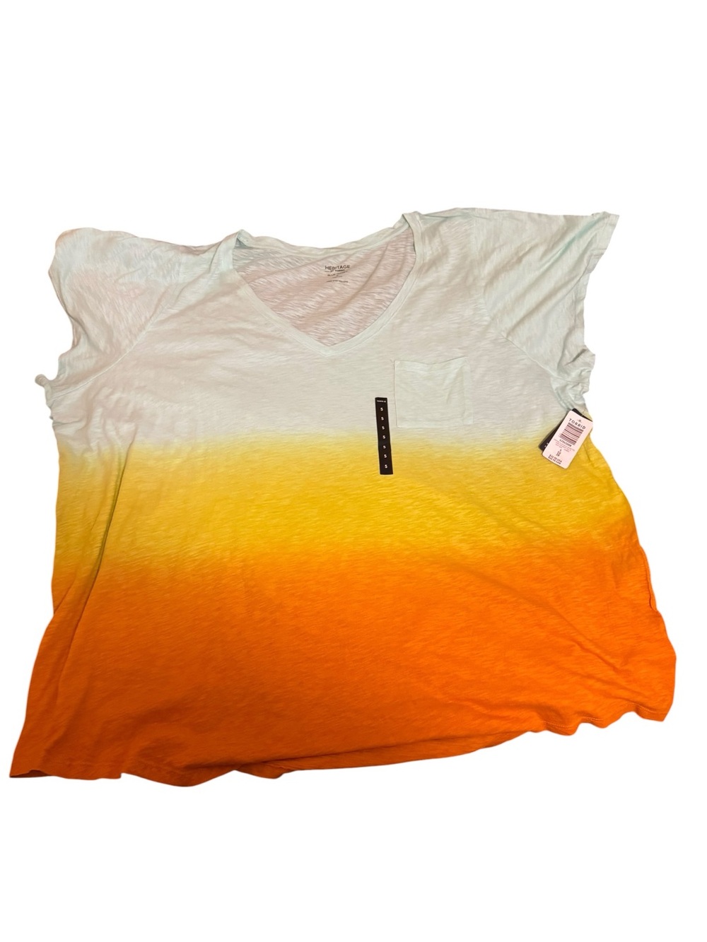 Torrid Heritage Fade Sherbert Ombré V Neck Tee Size 5 NWT